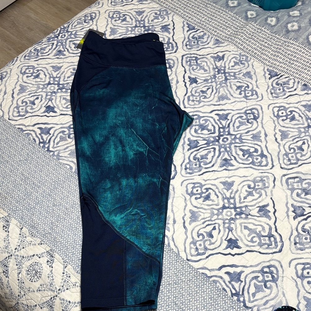 Tek Gear Plus Size Teal and Navy Leggings